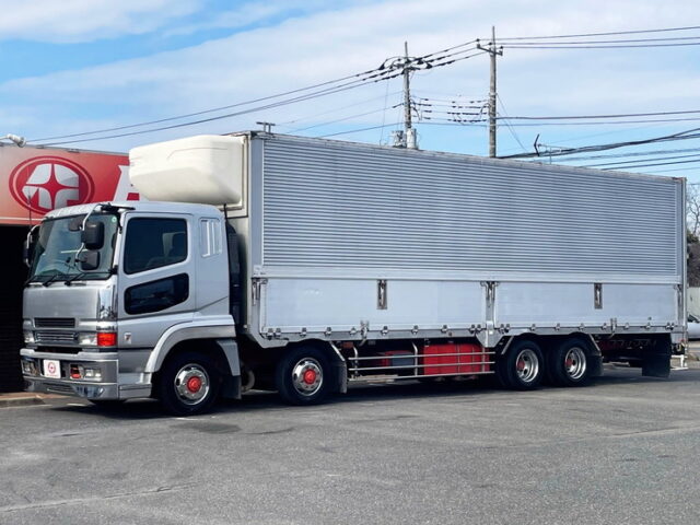 スーパーグレート　低床　V8エンジン　ダブルマフラー　冷凍ウィング　