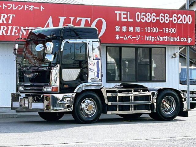 日野　テラヴィ　ハイルーフ　トレーラーヘッド　エアサス　430馬力　ダブルマフラー　F21C