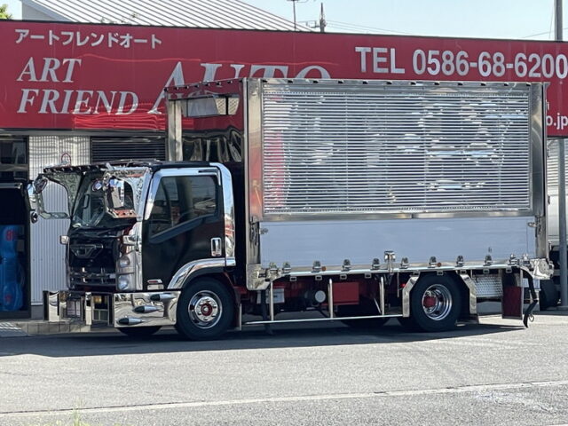 いすゞ　エルフ　ウィング　架装多数　波板ステンレス　造りボディ　ワイド