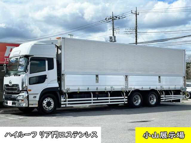 【1112】H29　クオン　ハイルーフ　ウィング　リア門口ステンレス　総輪エアサス