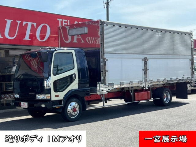 【1191】H12　ファイター　造りボディ　ウィング　1Mアオリ　6400　標準幅　アルミシマ床　生エンジン