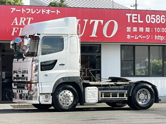 日野：プロフィア：ハイルーフ：トレーラーヘッド：メッキ多数：アルミホイール