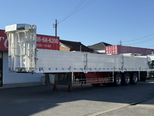 日本トレクス：トレーラー：平ボデー：アルミブロック：１Mアオリ：リフトアクスル：中残し