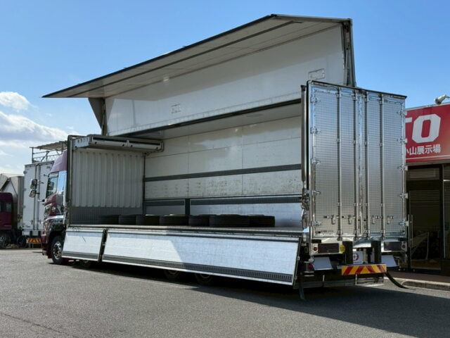 日野：プロフィア：ハイルーフ：冷凍ウィング：架装多数：ボディ枠ステンレス