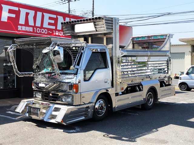 【401】いすゞ　エルフ　平ボデー　デコトラ