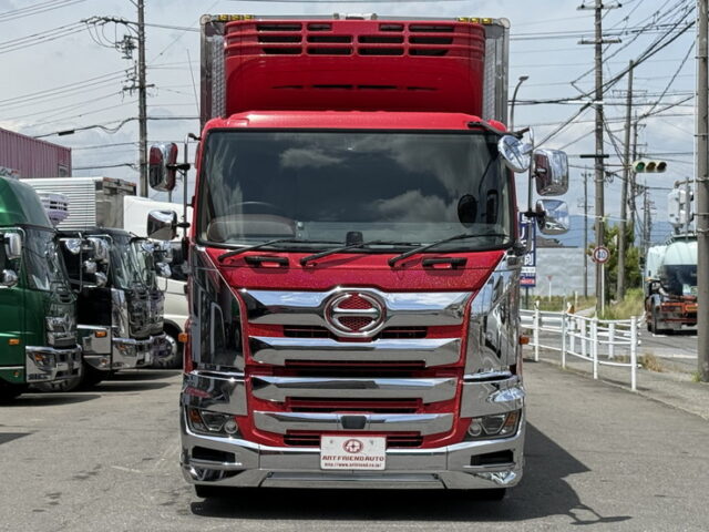 日野:17プロフィア:冷凍ウィング:ボディ枠ステンレス:ステンレス多数:ジョロ4