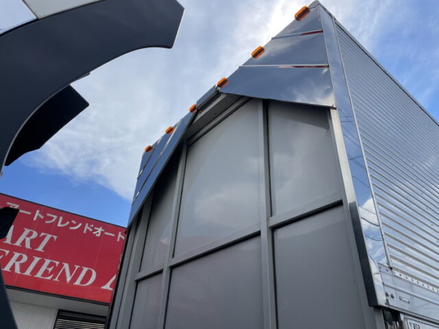 日野　17プロフィア　ハイルーフ　ウィング　E13Cエンジン　リア門口ステンレス