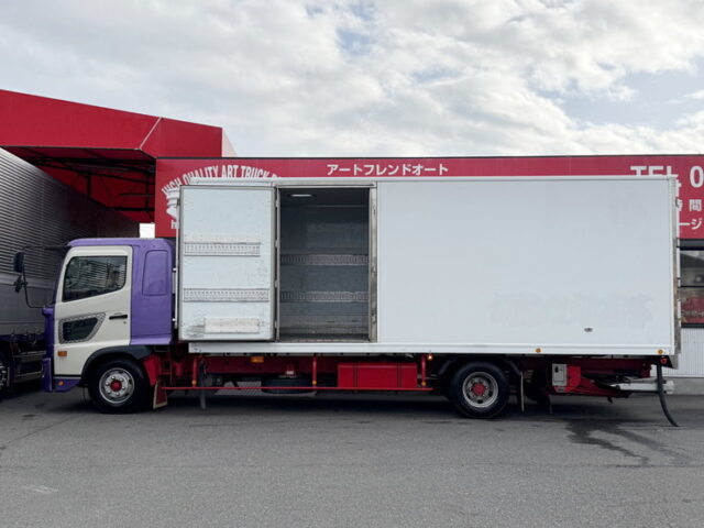 日野：17レンジャー：冷凍バン：菱重製冷凍機TDJS50DC：格納ゲート：アルミシマ床