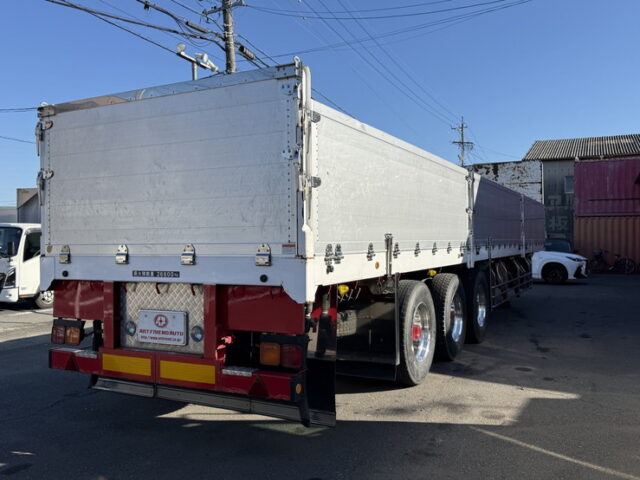 日本トレクス：トレーラー：平ボデー：アルミブロック：１Mアオリ：リフトアクスル：中残し