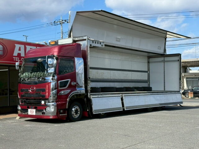 日野：プロフィア：ハイルーフ：冷凍ウィング：架装多数：ボディ枠ステンレス