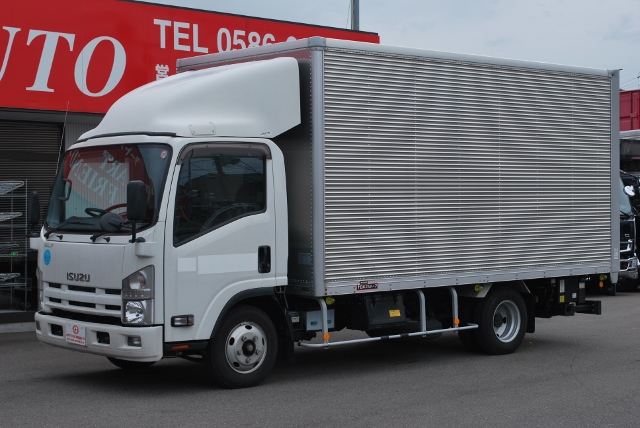 H25　いすゞ　エルフ　アルミバン　パワーゲート