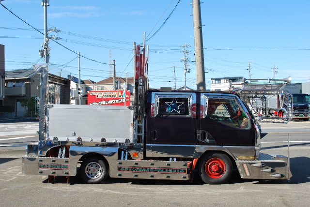 【158】三菱ふそうキャンター　Ｗキャブ　平ボデー　カスタム車