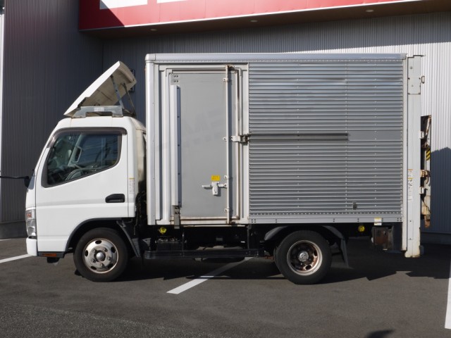 H18　三菱　キャンター　アルミバン　垂直ゲート